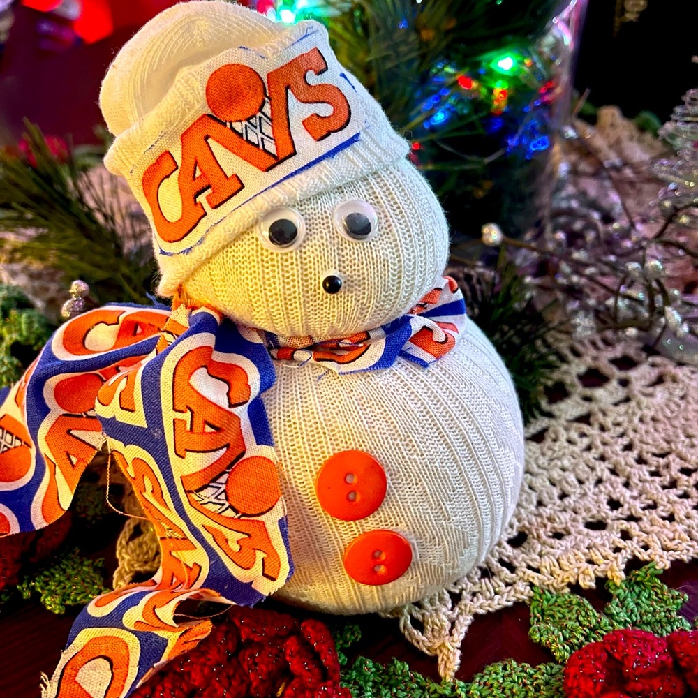 Cleveland Cavaliers Handmade Snowman